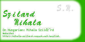 szilard mihala business card